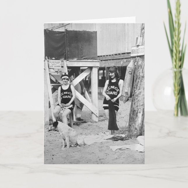 Tarjeta Tejiendo los salvavidas de Venecia, a principios d (Anverso)