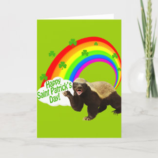 Tarjeta Tejón de miel del día de St Patrick