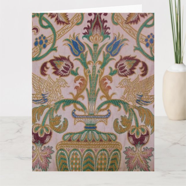 Tarjeta Tela anticuada Damask grande (Anverso)