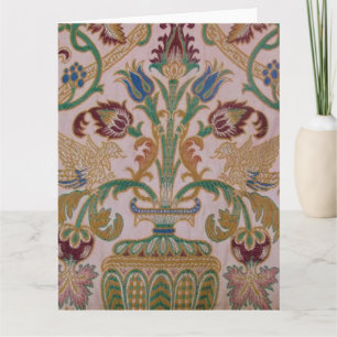 Tarjeta Tela anticuada Damask grande