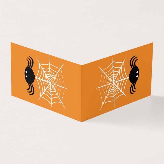 Tarjeta Tela de Araña de Halloween  (Exterior)