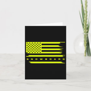 Tarjeta Tela de snowboard de bandera estadounidense - Snow