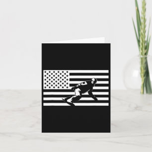 Tarjeta Tela de snowboard de bandera estadounidense - Snow