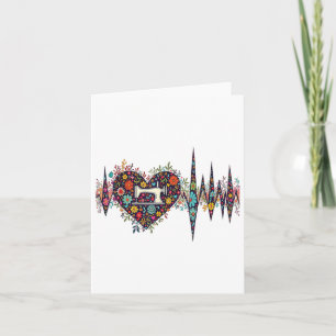 Tarjeta Tela divertida de costura de patchwork para mujere