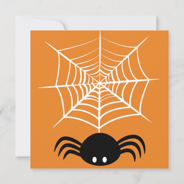 Tarjeta Telaraña de Halloween  (Anverso)