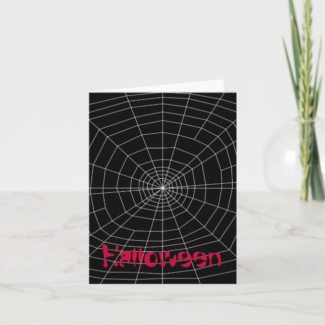 Tarjeta telaraña en negro (Anverso)