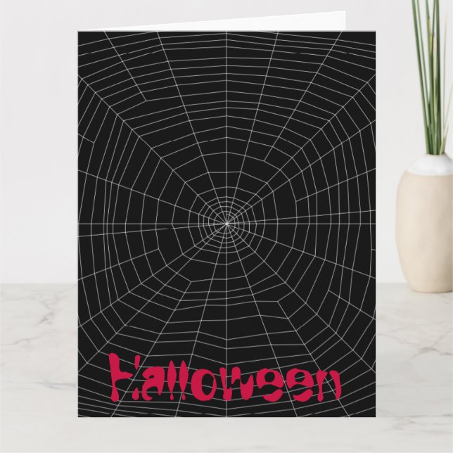 Tarjeta telaraña en negro (Anverso)