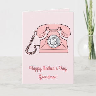 Tarjeta Teléfono Antiguo Día de la Madre Nombre Personaliz