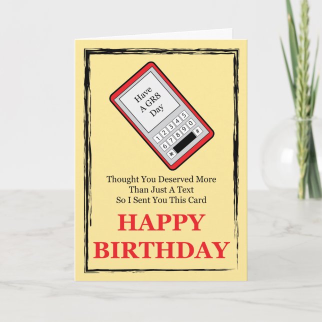 Tarjeta Teléfono celular Feliz cumpleaños (Anverso)