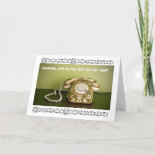 Tarjeta Teléfono del vintage - Texting