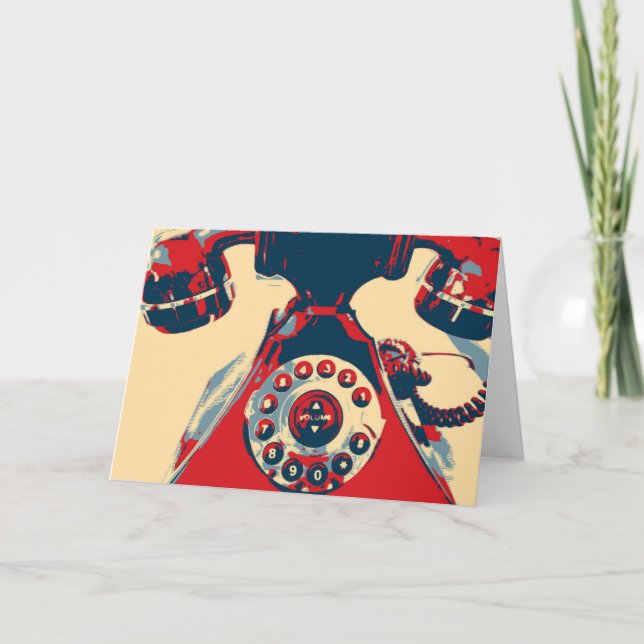 Tarjeta Teléfono retro (Anverso)