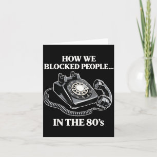Tarjeta Teléfono Rotatorio Retro Humor Cómo Bloqueó a la G