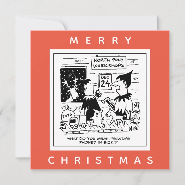 Tarjeta Teléfonos Santa Enfermos en su Taller de Polo Nort (Anverso)