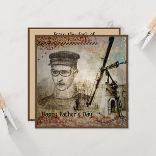 Tarjeta Telescopio científico inventor de Steampunk en Vic