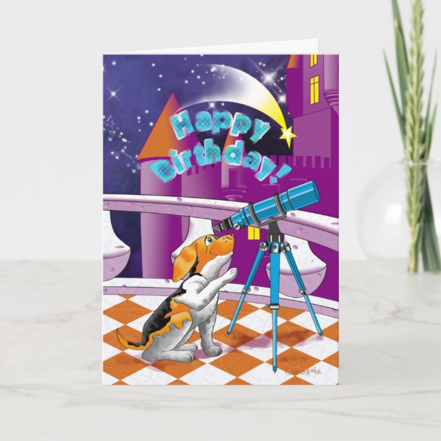 Tarjeta telescopio de perros (Anverso)