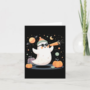 Tarjeta Telescopio fantasma espacial Kawaii Festejó la bom
