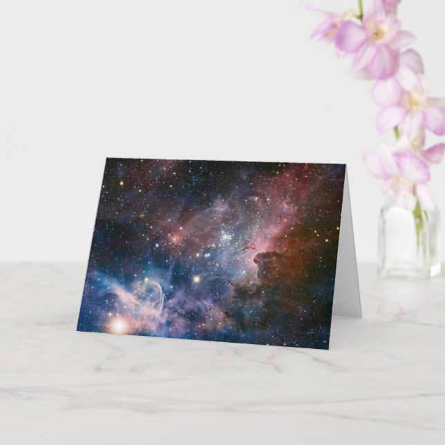 Tarjeta Telescopio Hubble de la Nebulosa de la Carina Roja (Orquídea)
