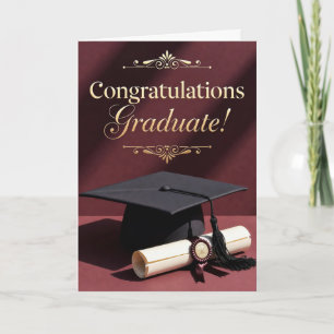 Tarjeta Tema Clásico de Ceremonia de Graduación