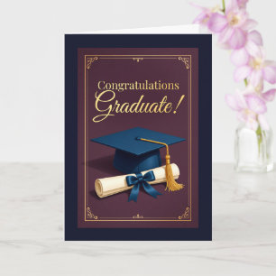 Tarjeta Tema Clásico de Ceremonia de Graduación