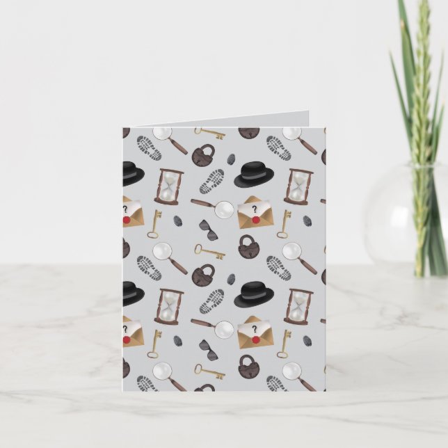 Tarjeta Tema de detectives de agentes secretos misteriosos (Anverso)