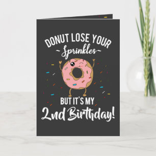Tarjeta Tema de donut para cumpleaños número 1 Cumpleaños 
