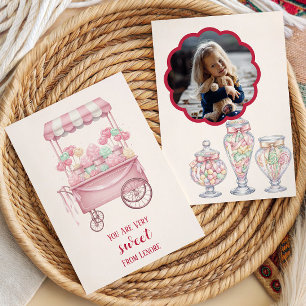 Tarjeta Tema de dulces foto dulce de niños de San Valentín