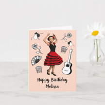 Tema de Flamenco - Cumpleaños de muñeca bailarina 