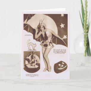 Tarjeta Tema de Halloween de Nancy Carroll 1929