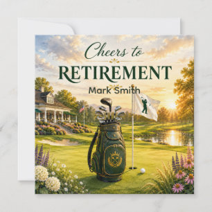 Tarjeta Tema de Jubilación de Golf para Golfista en el Cam