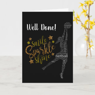 Tarjeta Tema de jugador personalizado Bien hecho Netball