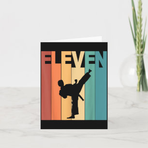 Tarjeta Tema de Karate Taekwondo cumpleaños 11 11 años