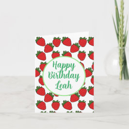 Tarjeta Tema de la fiesta de cumpleaños de fresa