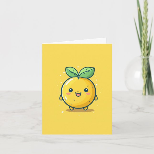 Tarjeta Tema de limón adorable (Anverso)