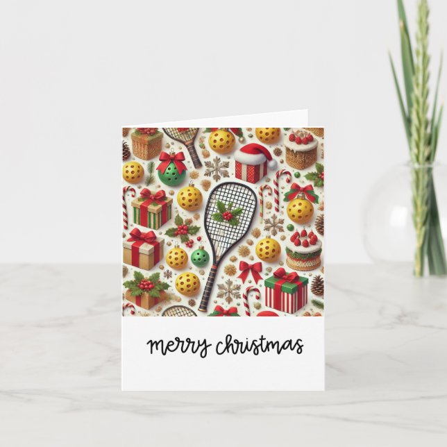 Tarjeta Tema de los Navidades de bolas de bolas (Anverso)