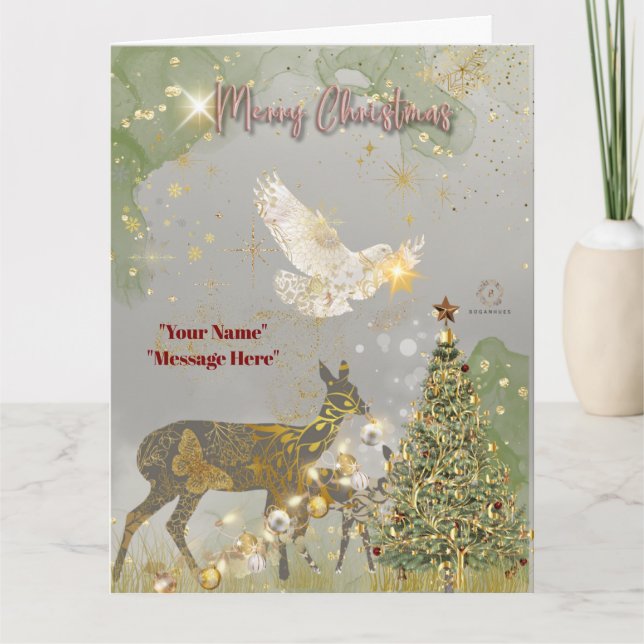 Tarjeta Tema de Navidad de Impresión de Lujo Boganhues (Anverso)