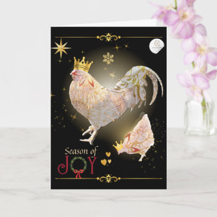 Tarjeta Tema de Navidad Lujo Impreso Boganhues