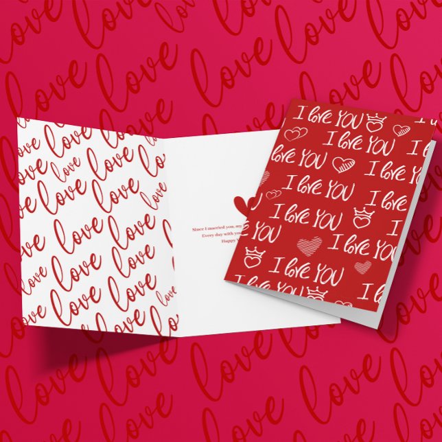 Tarjeta Tema de San Valentín Blanco rojo me encanta el pat (Subido por el creador)