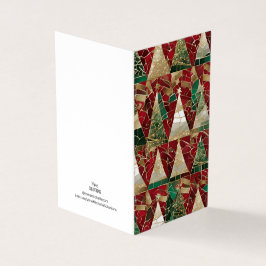 Tarjeta Tema de vacaciones Multi Árbol Vitral Mosaico