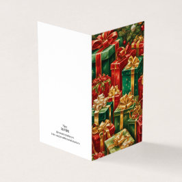 Tarjeta Tema de vacaciones Multiregalos apilados