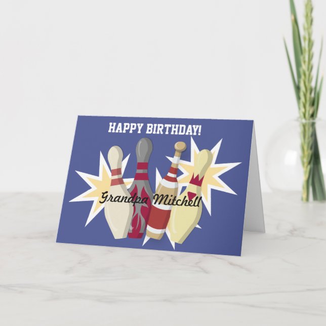 Tarjeta Tema del Bowling de la época (Anverso)