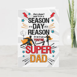 Tarjeta Tema del cómic del Día del Padre en el arte