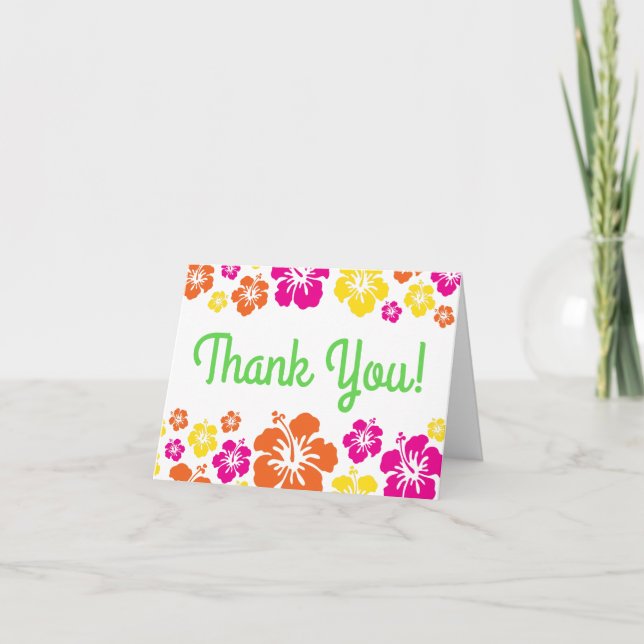 Tarjeta Tema del primer cumpleaños de Aloha Cute Hawaiian  (Anverso)