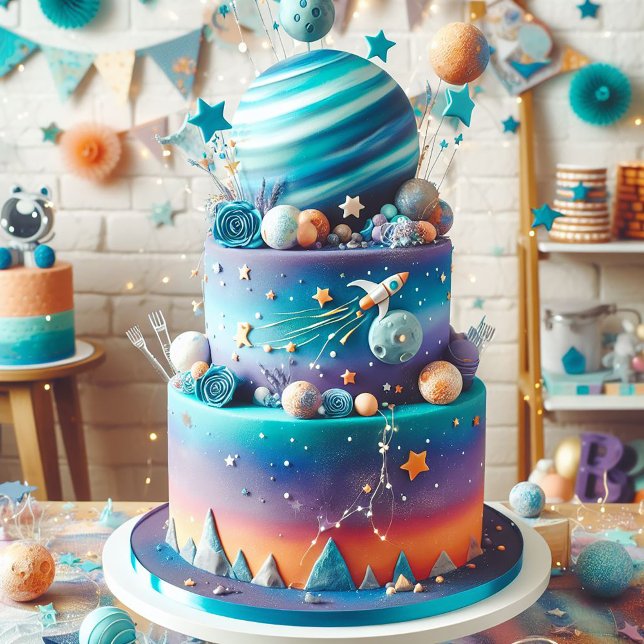 TARJETA TEMA PLANETARIO BLANCO NIÑOS CUMPLEAÑOS (Subido por el creador)
