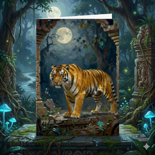 Tarjeta Tema Tigre Feliz Cumpleaños