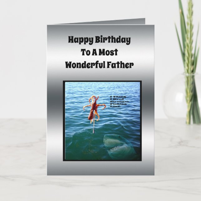 Tarjeta Temas de Pesca Padres Deseos de Cumpleaños, (Anverso)