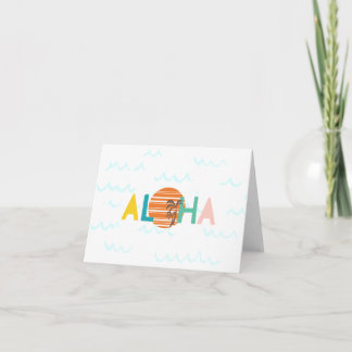 Tarjeta Temática Aloha Hawaii Beach Para Cualquier