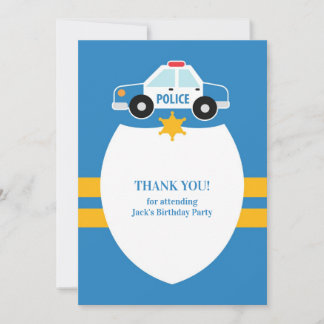 Tarjeta temática de agradecimiento a la policía