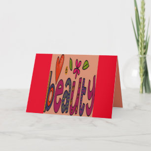 Tarjeta temática de belleza para todas las ocasion