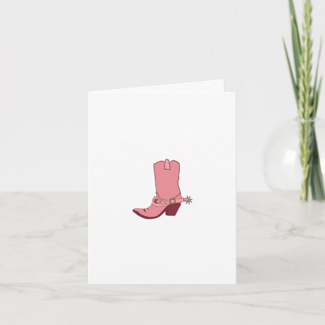 Tarjeta temática de bota de vaquera/vaquero (Anverso)