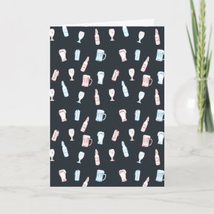 Tarjeta Temática de fiesta de cerveza rústica a mano capri